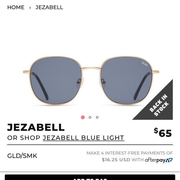 Quay Australia Accessories - Quay Jazabell Gold Sunglasses